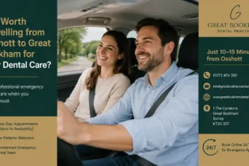 Patient travelling from Oxshott to Great Bookham Dental Practice for trusted private dental care in Surrey.